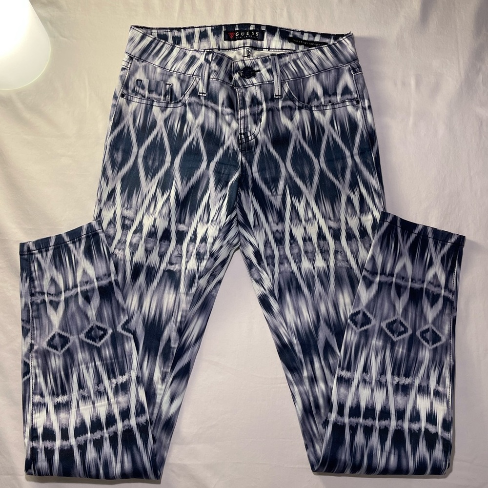 COPY - Guess 25 navy and white beach vibe pants stretchy